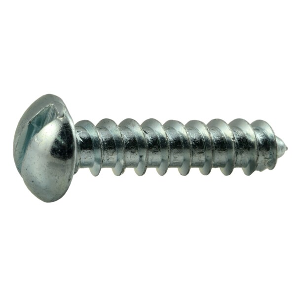 Midwest Fastener Wood Screw, #12, 1 in, Zinc Plated Steel Round Head Slotted Drive, 36 PK 61021 - main